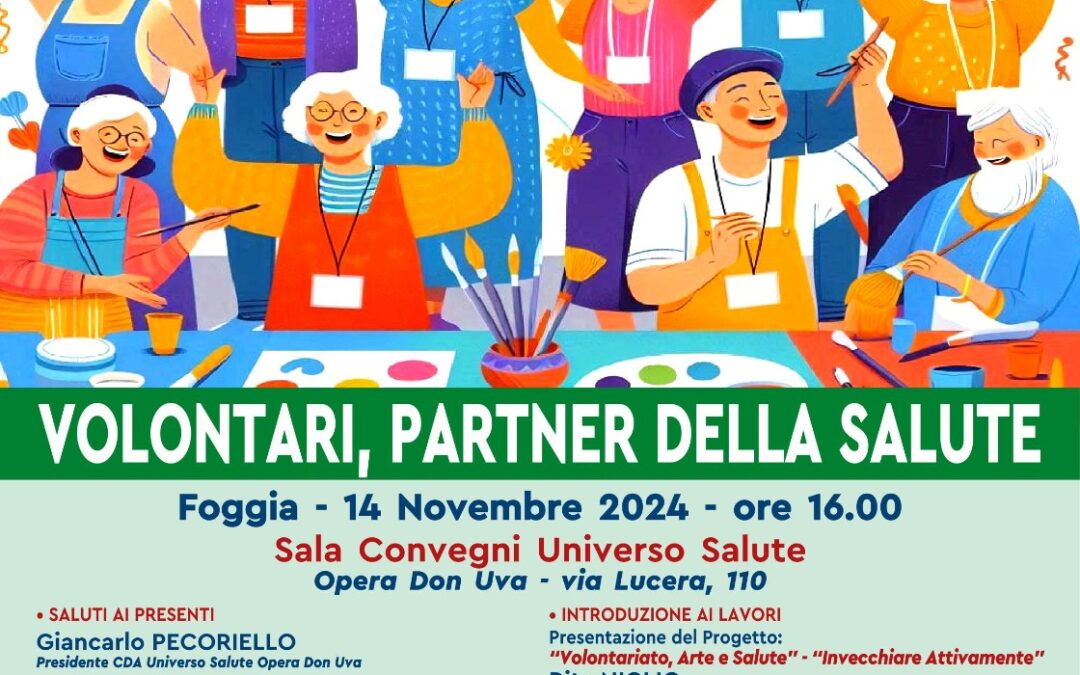 AVO Don Uva Foggia: avvio del progetto “Volontariato, Arte, Salute”