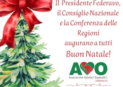 Gli auguri ai volontari del Presidente Nazionale