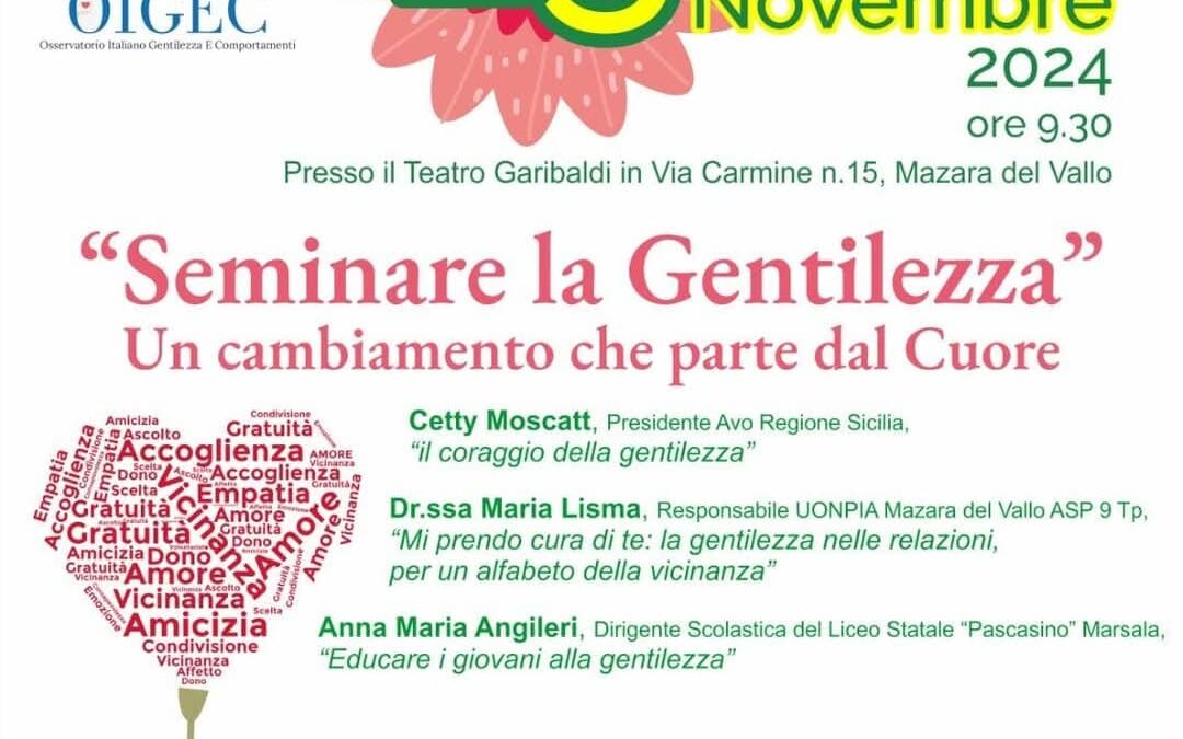 A Mazara del Vallo un convegno sulla gentilezza